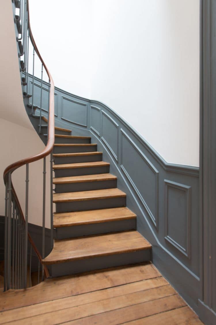 escalier en bois haussmanien nettoyage franco portugais
